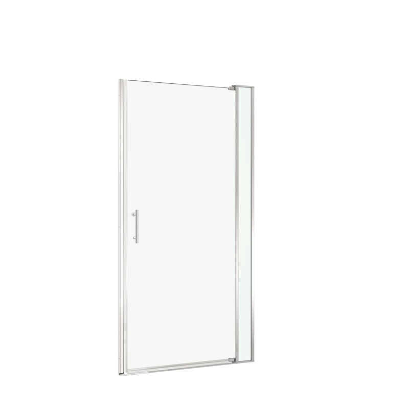 32-36"W X 72"H Left And Right Opening Universal Pivot Shower Door, Open Outside, With 1/4" And 5/16" Tempered Glass