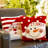 Christmas Santa,Snowman Throw Pillow
