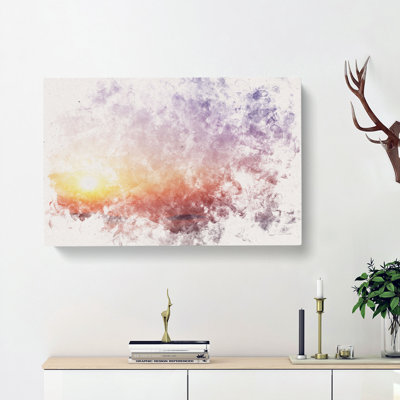 Sunrise Above The Mountains - Wrapped Canvas