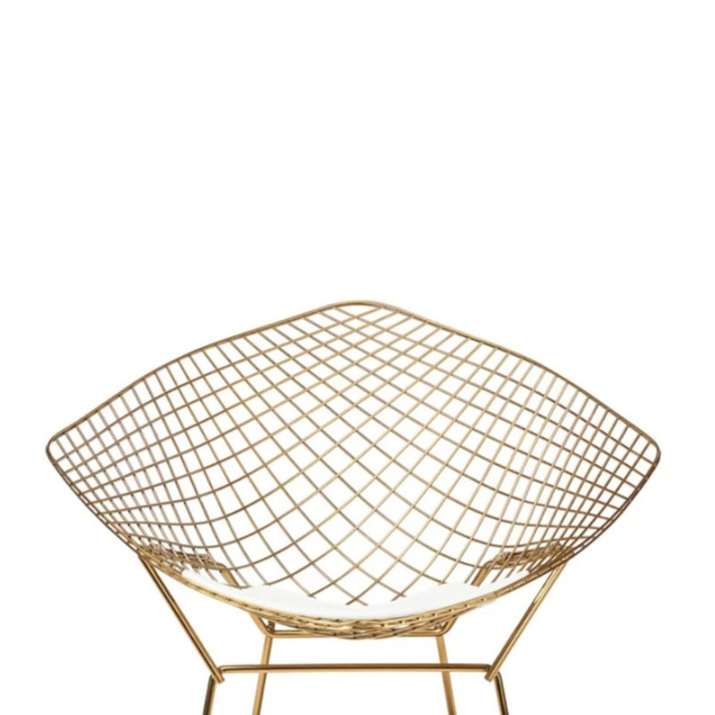 Polyurethane Upholstered Side Chair, Gold