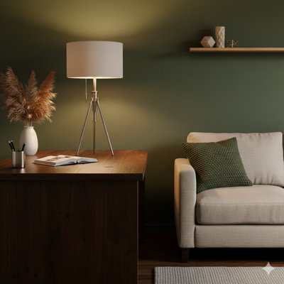32-37"H Adjustable Tripod Table Lamp