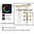 Cesena Thermostatic Waterfall Rainfall Water Column Mist LED Touch Panel controlled Ceiling Brushed Gold Mount Shower System with 6 Jetted Body Sprays and Hand Shower