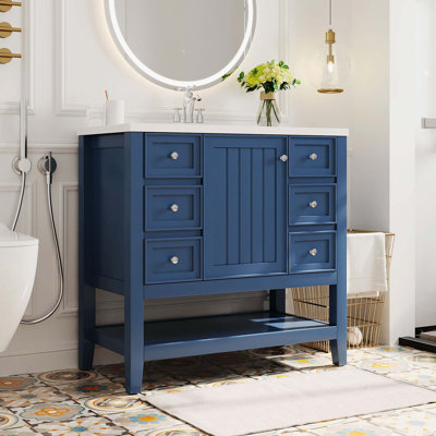 Meuble-lavabo de haute qualité avec plusieurs options de rangement et matériaux durables