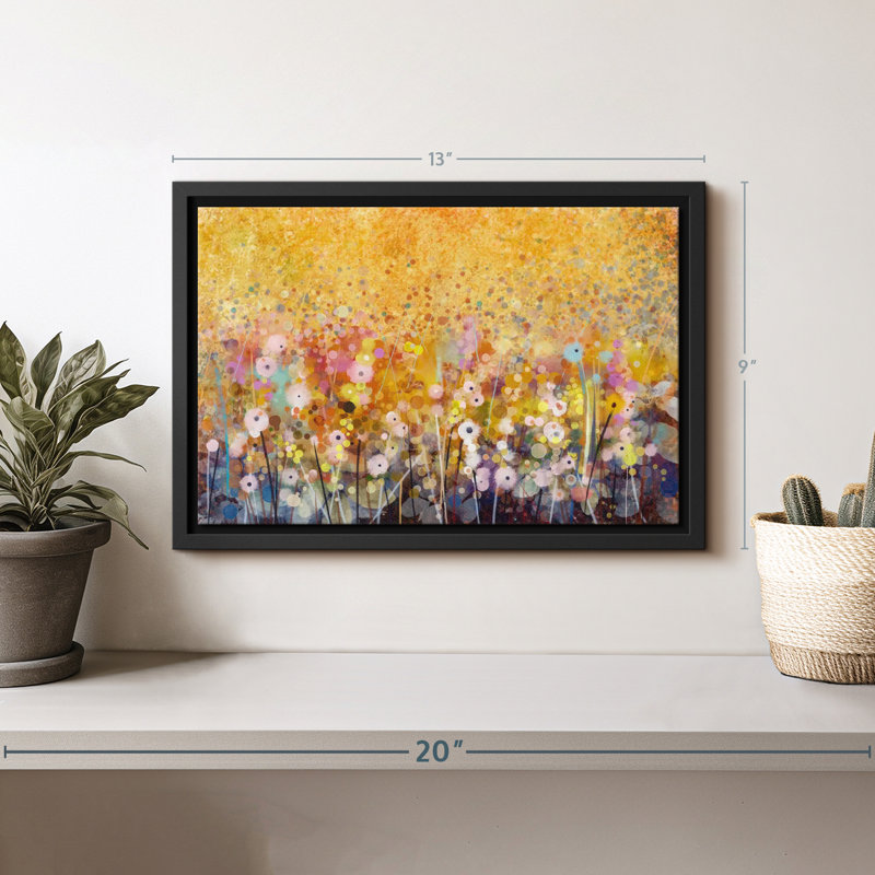 Abstrait «Soft Color Abstract Flowers Canvas Print», H 9 po x l 13 po