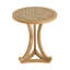 Table d'appoint ronde - Table de bout élégante à base courbée pour le salon et la chambre à coucher