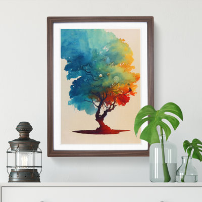 Water Paint Tree No.2 - Single Picture Frame Painting