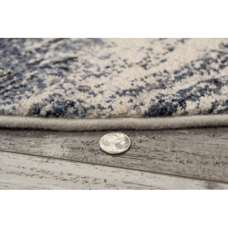 Thurner PEBBLE 63436-5656 GRIS / Crème, Nouveauté 5 pi 3 po x 7 pi 7 po