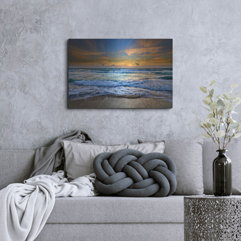 Mur en métal Dovecove «Sunrise On South Beach Iii» par Rick Berk, H 24 po x l 36 po