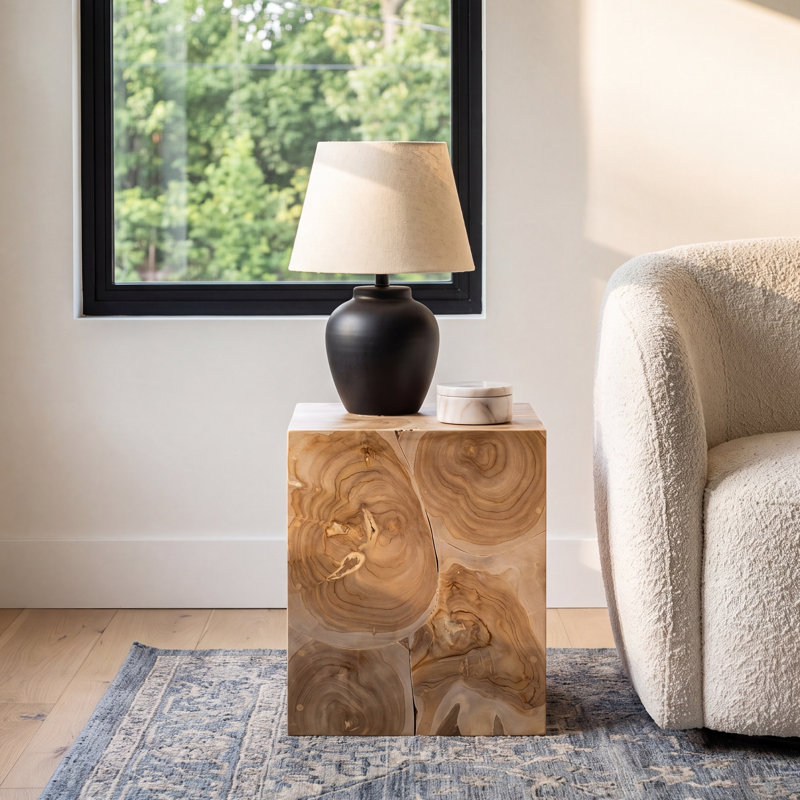 Mitzi Solid Wood End Table, Brown