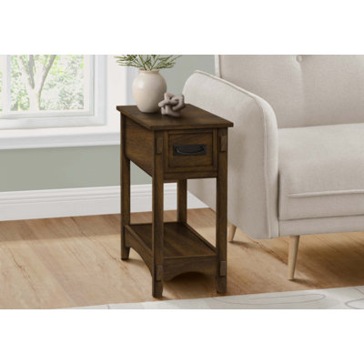 Table de chevet pour chambre à coucher, table de chevet, table de bout, table d'appoint transitionnelle avec tiroir de rangement et tablette