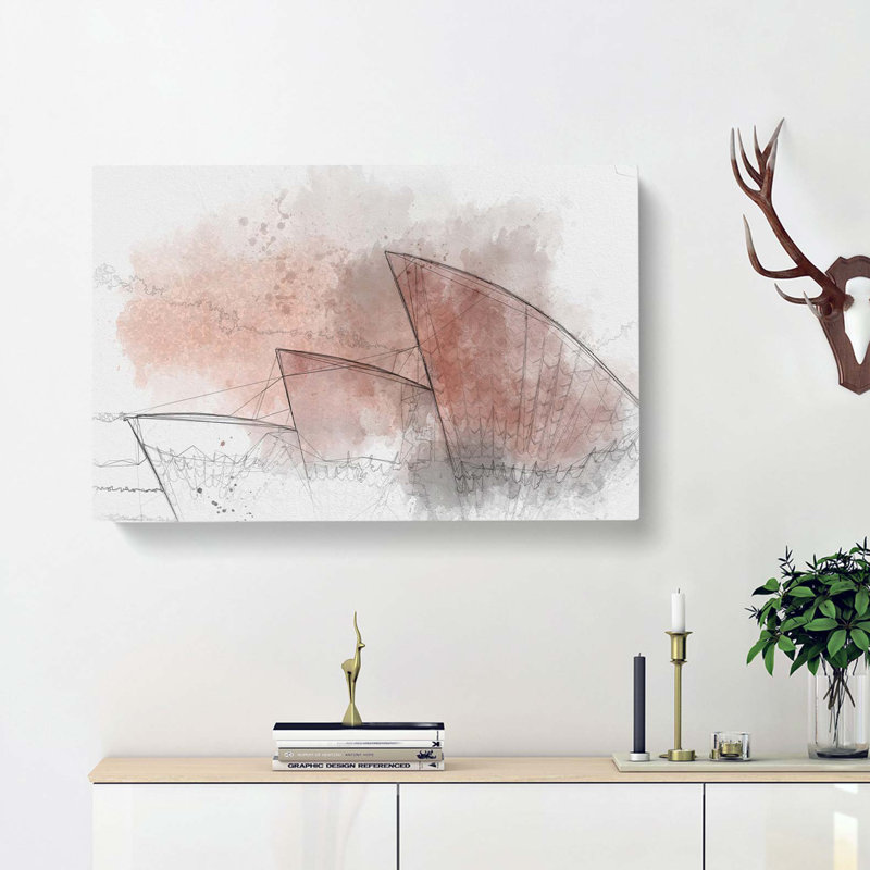 The Sydney Opera House In Abstract - Wrapped Canvas, 50cm H x 76cm W x 3cm D