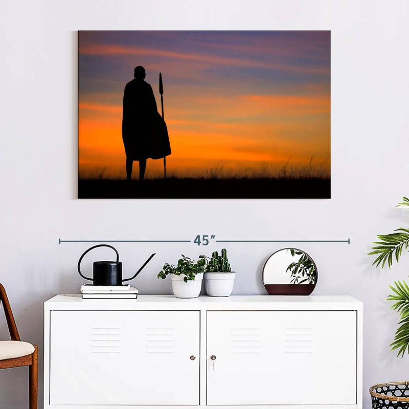 Leisha African Warrior, 30" H x 45" W