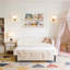 lit de jour moderne en velours, base de lit en bois robuste-562658562