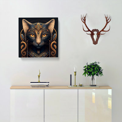 Egyptian Cat Neo-Traditional - Wrapped Canvas