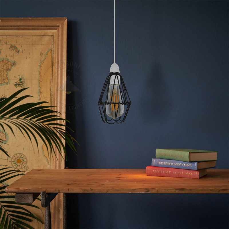 15.5 cm H Novelty Lamp Shade ( Uno ) in Black