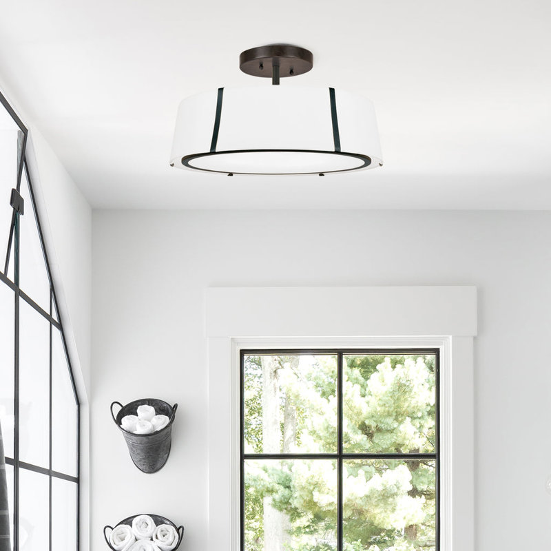 Marietta Semi Flush Mount, Matte Black