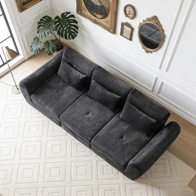 Canapé modulaire Cloud, Noir