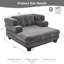 Très grand canapé-lit de 52 po, siège moderne de 41 po de profondeur avec accoudoirs superposés, revêtement en chenille comprimé pour faciliter l'expédition, aucun assemblage requis-842212930