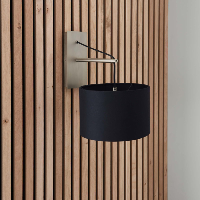 Meggan 1 -Light LED Dimmable Hardwired Armed Sconce, Matte Nickel