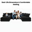 5 Seater Corduroy Corner Sofa -869341876