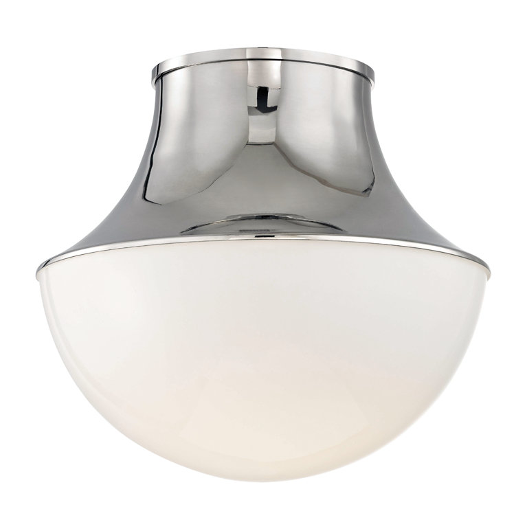 Lettie 1 - Light Flush Mount, Polished Nickel, 9'' H x 10.75'' W x 10.75'' D
