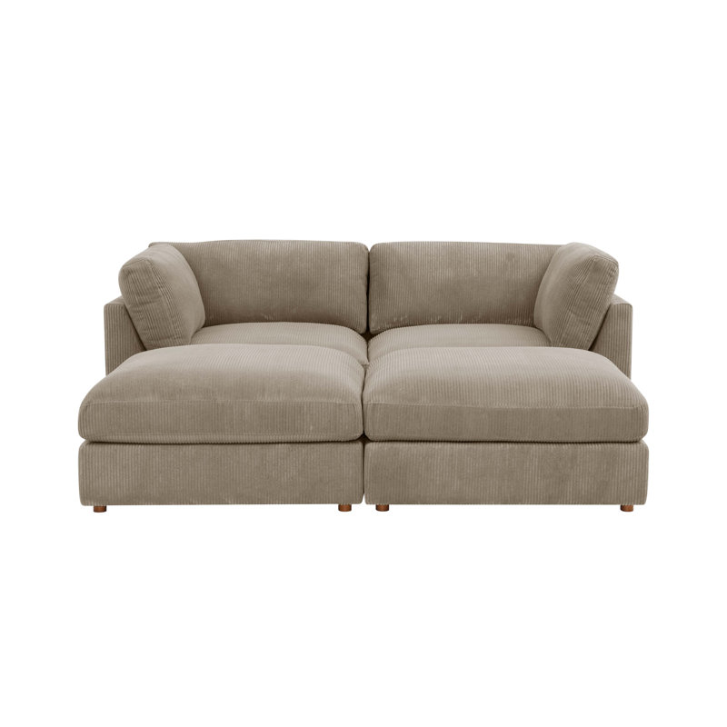 Archensheen Modular Corduroy Sectional, Camel