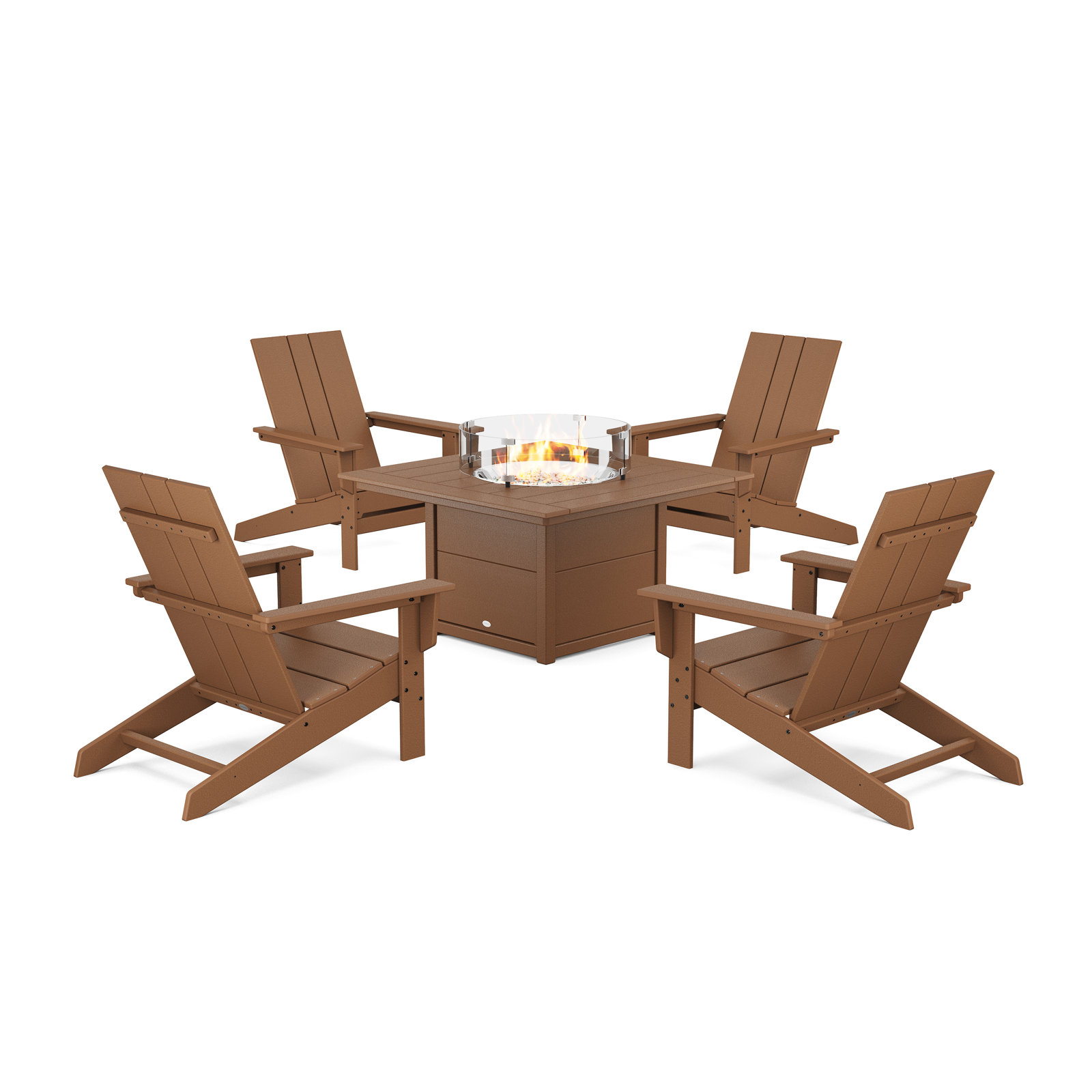 5 Piece Multiple Chairs Seating Group, Teak