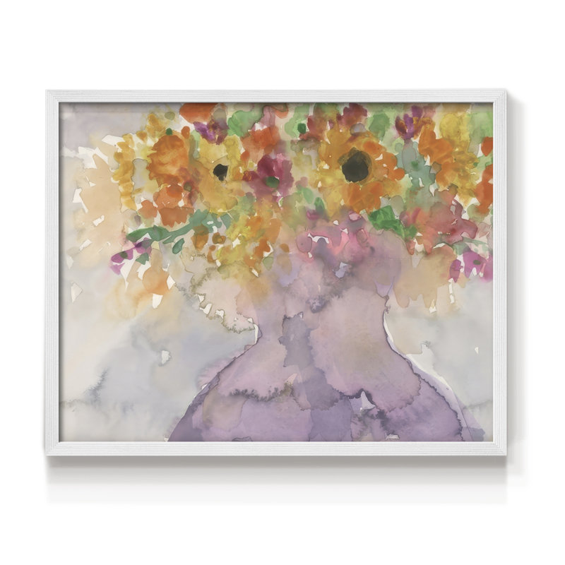 «Garden Flair II», reproduction encadrée, H 22 po x l 28 po, Blanc
