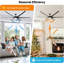 Ventilateur de plafond 100 po avec lumières DEL Crusaw-228714949