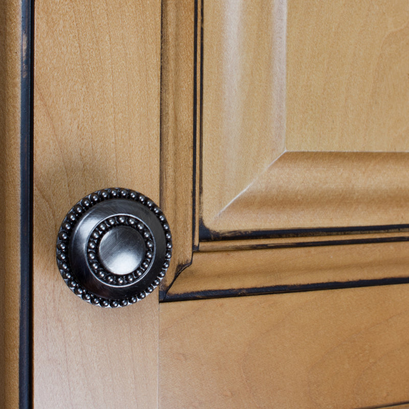 1 3/8" Diameter Mushroom Knob Multipack, Brushed Pewter