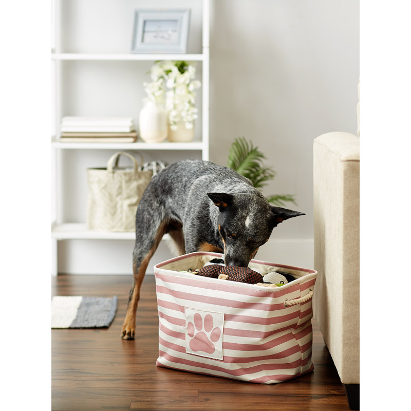 Cube en tissu pour animaux de compagnie, H 12 po x l 16 po x P 10 po, Rose