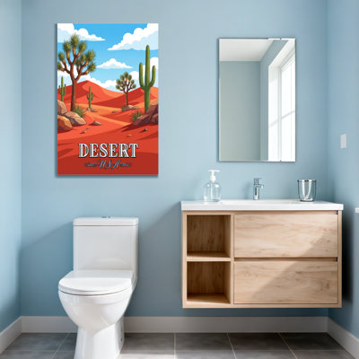 Paysage désertique avec cactus et rochers