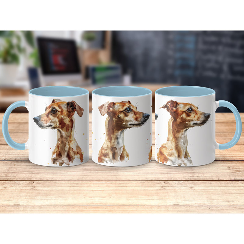 Ceramic Coffee Mug, 4, Light Blue