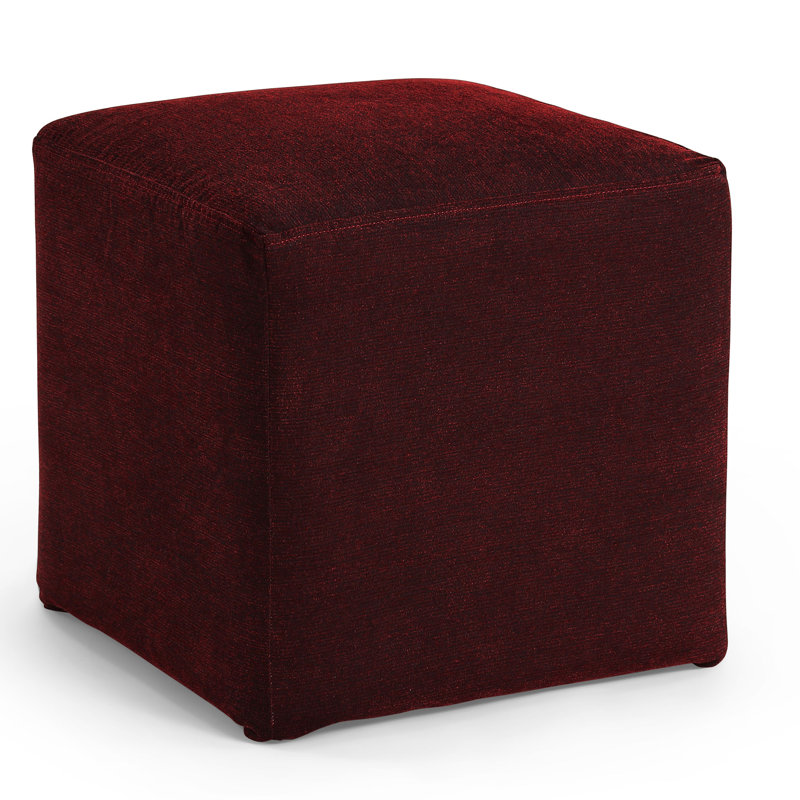 Repose-pieds cubique Joan, Rouge