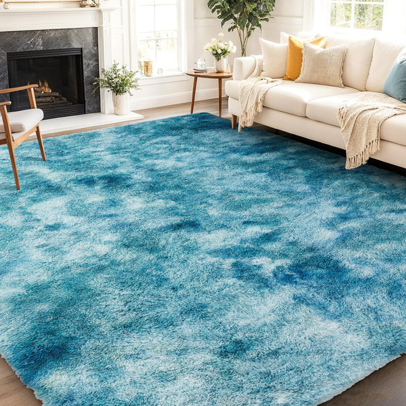 Machine Tufted Shag Area Rug, Rectangle 200 x 290 cm