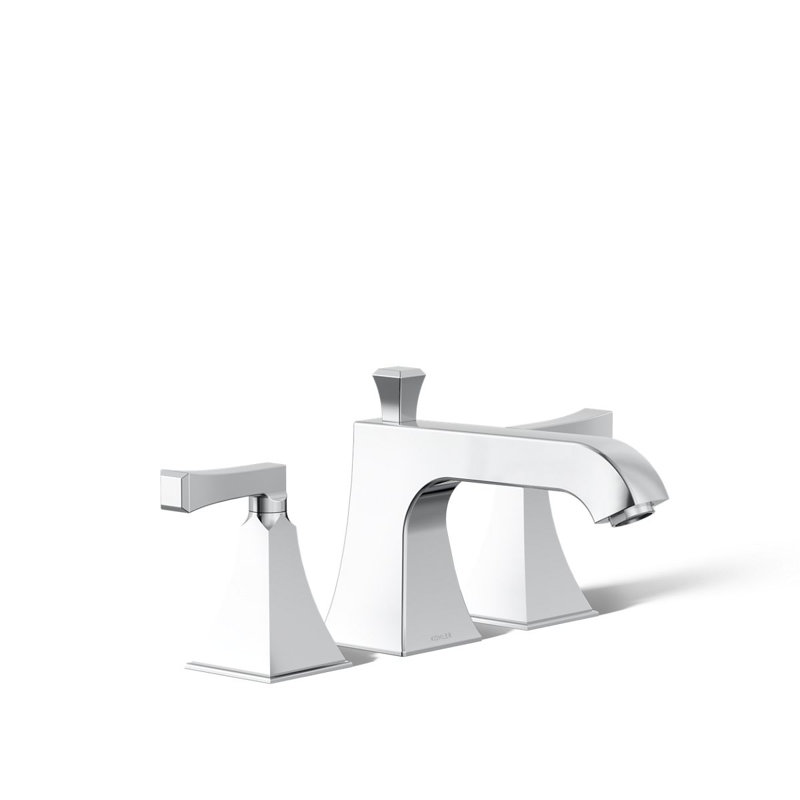 Memoirs Stately Widespread Bathroom Faucet with Drain Assembly, Brushed Chrome