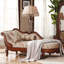 Fauteuil de princesse en bois brun 70,08 po style américain