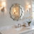 Seaview Traverse Round Beveled Venetian Bathroom / Vanity Mirror