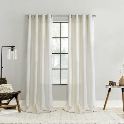 Pacific Light Filtering Grommet Curtain Panel in Linen