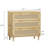 3 Cabinet In Oak ( Of 2) - Versatile Storage Option For Bedroom, Living Room, Dining Area Provide Ample Room-1977361118
