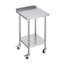 Table de travail en acier inoxydable 61 x 61 x 102 cm, table de préparation alimentaire professionnelle avec roulettes, table de travail robuste, table de travail en métal à hauteur réglable pour restaurants, maisons et hôtels