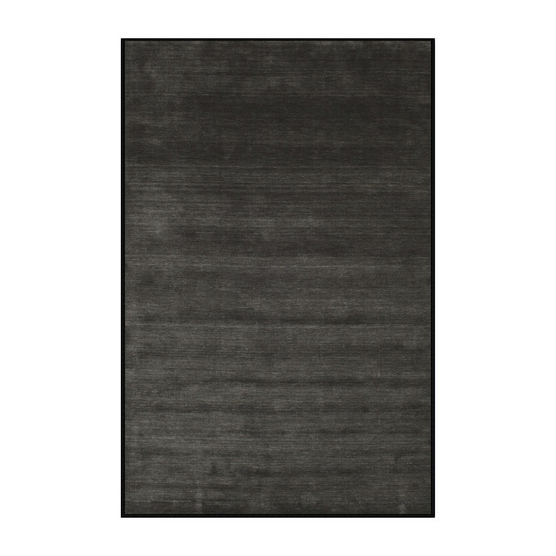 Tapis contemporain noir, Rectangle 6 pi x 9 pi