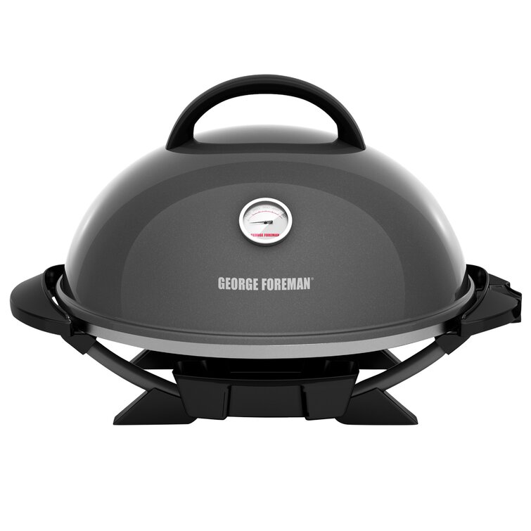 George Foreman Indoor and Outdoor Electric Grill with Lid Gfo3320gm