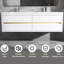 Meuble-lavabo mural flottant avec double surface de comptoir en blanc-570552126-571681137