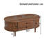 Modern Coffee Table with Stainless Steel Frame and Open Storage Shelf