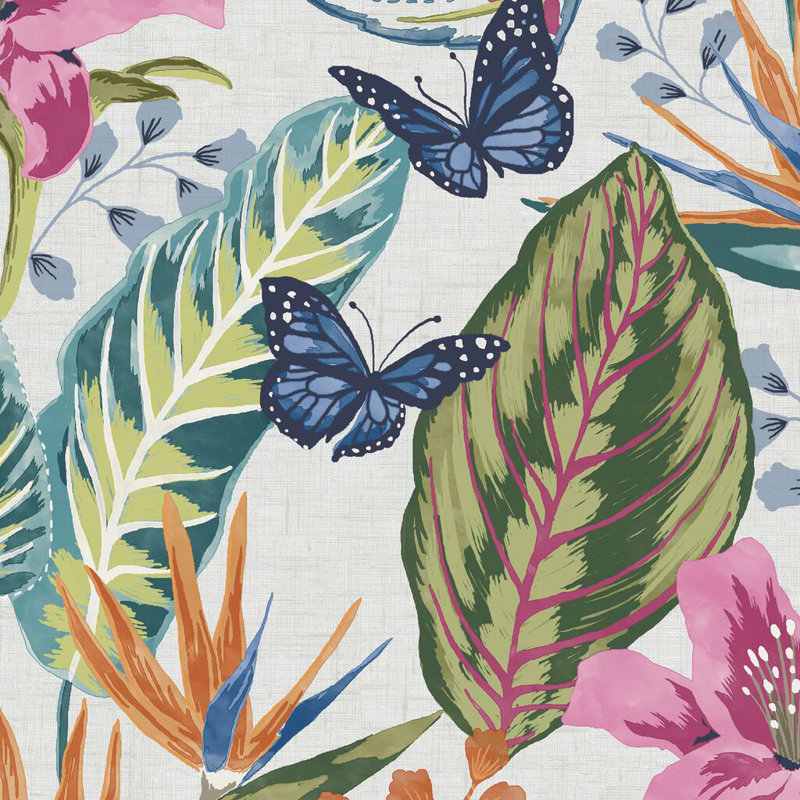 Envy Eden Floral Wallpaper, Blue