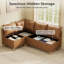 Banquette d'angle modulaire avec rangement, siège d'angle rembourré-1146126543