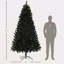 Arbre de Noël artificiel de 7,5 pi de hauteur, arbre de Noël non éclairé avec 1346 pointes de branches, ouverture automatique, base en acier, décoration des Fêtes pour bureau personnel, noir-118034234-118034232