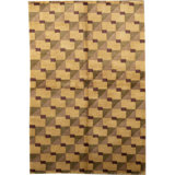 Himalayan Wool Geometric Area Rug in Gold