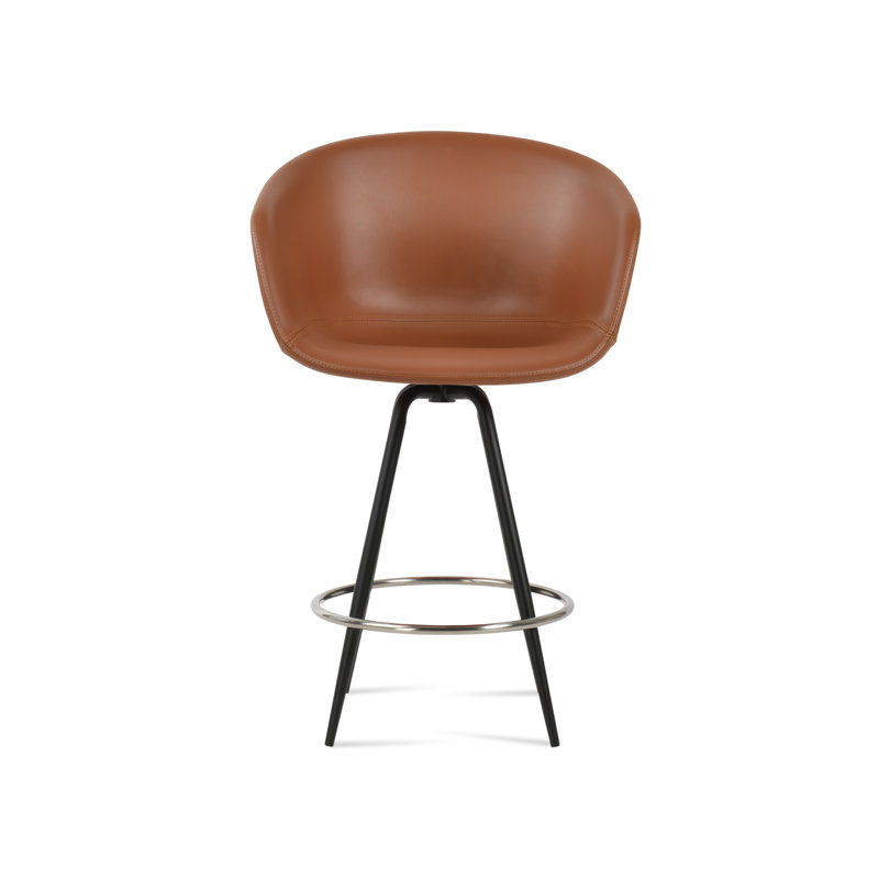 Tabouret de bar et de comptoir Tribeca Max, Tabouret de comptoir (siège d’une hauteur de 24, Noir, Gris